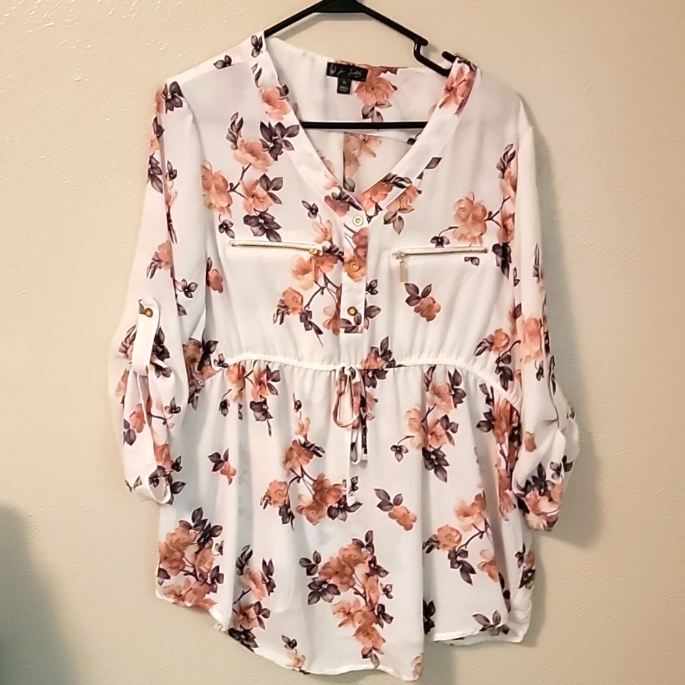 White floral top